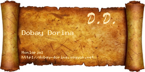 Dobay Dorina névjegykártya